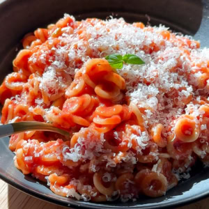 Spaghettios with Tomato Butter Sauce