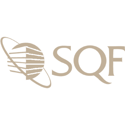 Square Foot Logo in tan.